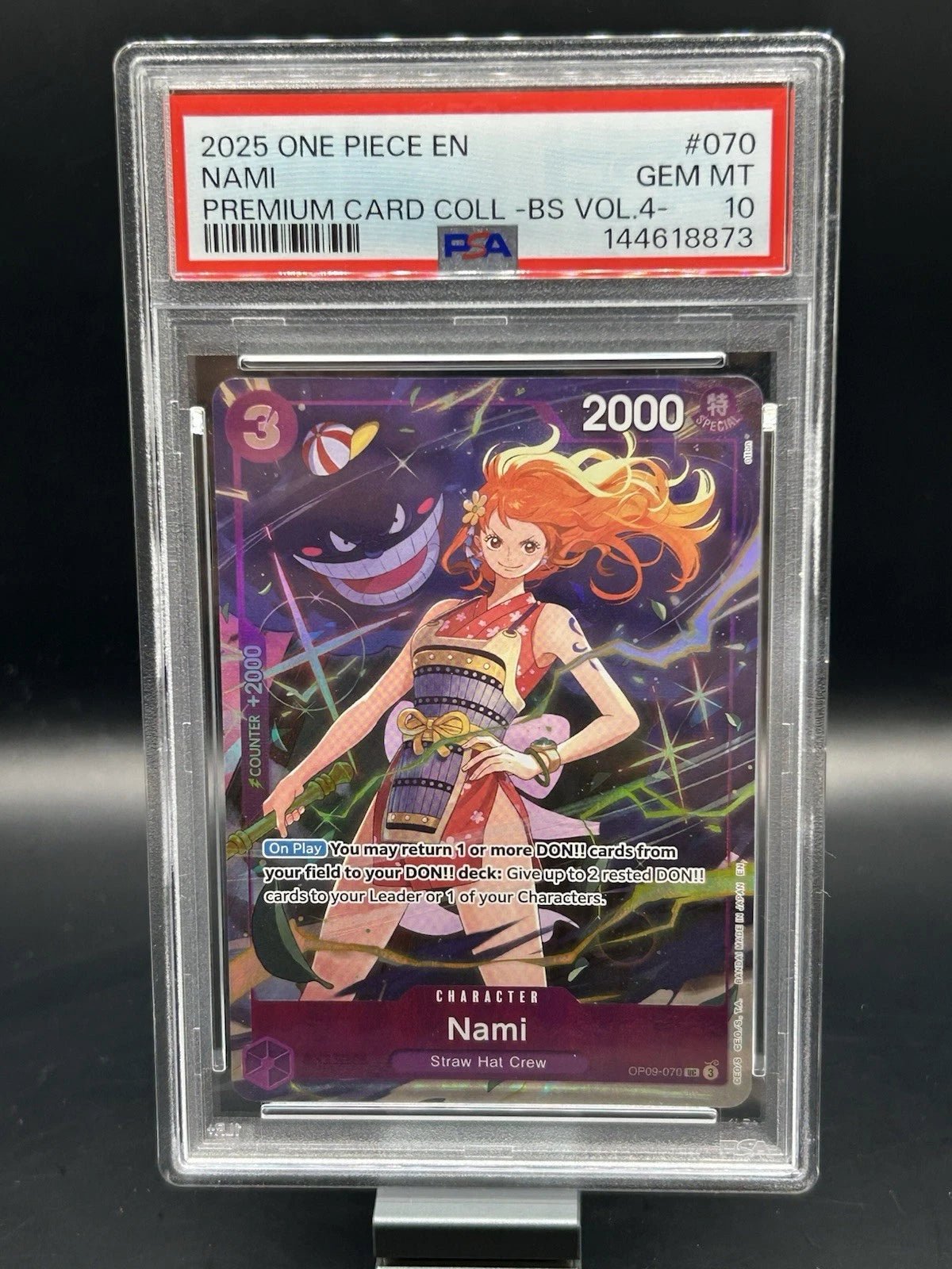 One Piece "Nami Gengar" Premium Card Best Selection Vol 4 #070 PSA 10