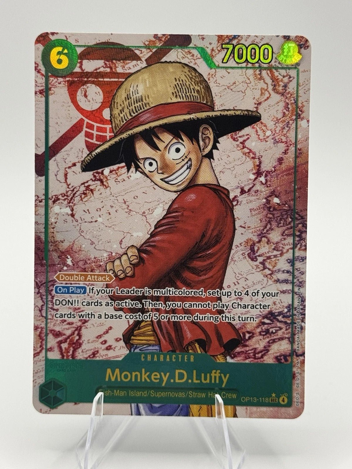 Monkey D Luffy OP13-118 SEC RED Alt Art One Piece Carrying On His Will English